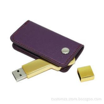 Customized Book Shaped Leather USB 2.0 Flash Drive For Busi